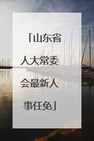 山东省人大常委会最新人事任免